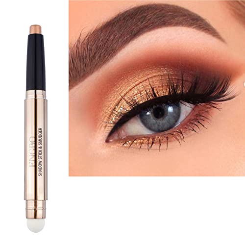 Lucoss Doppelseitiger Lidschattenstift – Eyeshadow Stick Highlighter-Lidschattenstift,Schimmernder Und Matter Eyeliner-Stift, Geschenk Für Mädchen Und Frauen (A4) von Lucoss