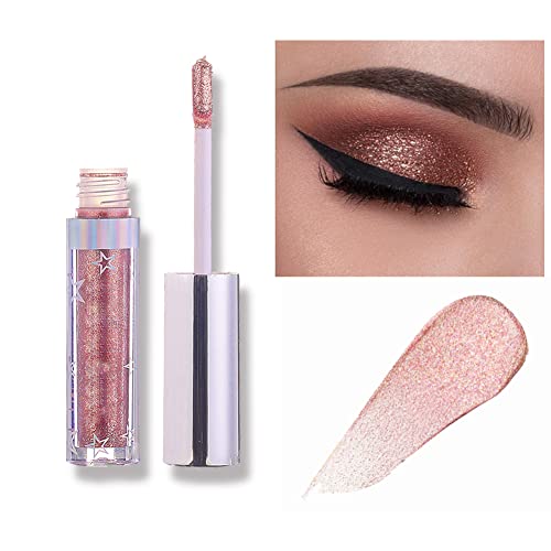 Liquid Eyeshadow Makeup Langlebige Shiny Glitter Wasserdicht Schimmer und Glanz Lidschatten-Aufkleber Metallic-Pigmente (A102) von Lucoss