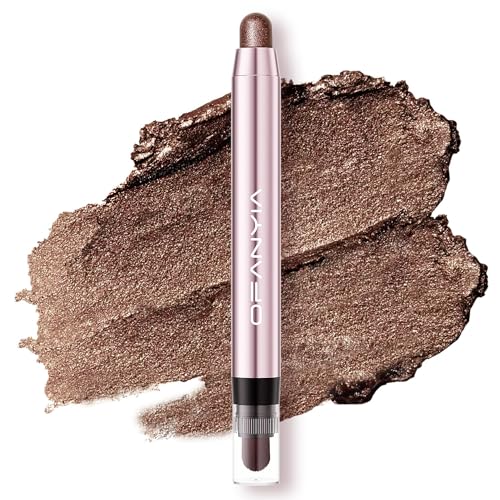 Lucoss Cream Lidschatten Stift, Hochpigmentierter Lidschattenstift, Perlglanz-Seidenraupen-Lidschatten-Stift, Wasserfester, Lang anhaltender Eye Highlighter Stick (#05 Dunkelbraun) von Lucoss