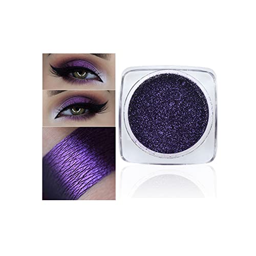 Lucoss Glitter Eyeshadow, Puder-Glitter-Lidschatten Metallic Braun/Grün/Silber/Schwarz/Lila/Gold/Blau/Rot/Gelb von Lucoss