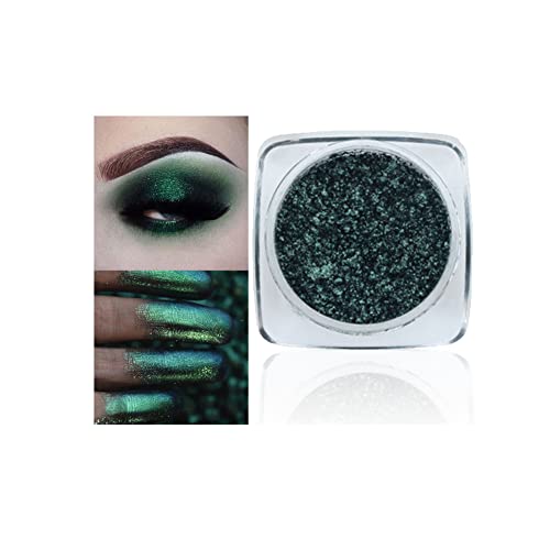 Lucoss Glitter Eyeshadow, Puder-Glitter-Lidschatten Metallic Braun/Grün/Silber/Schwarz/Lila/Gold/Blau/Rot/Gelb von Lucoss