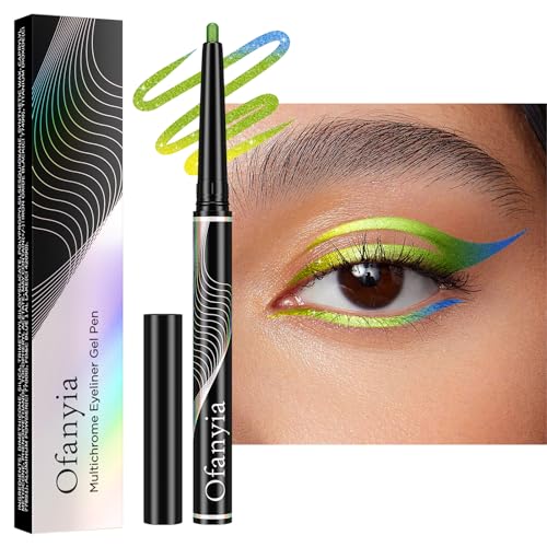 Lucoss Multichrome Eyeliner Bleistift, einziehbarer Eyeliner 24h lang anhaltender Gel Eyeliner Eye Liner Hochpigmentierter Eyeliner Bleistift Wasserdichter Smudge Proof Metallic Eyeliner Stift (#03) von Lucoss