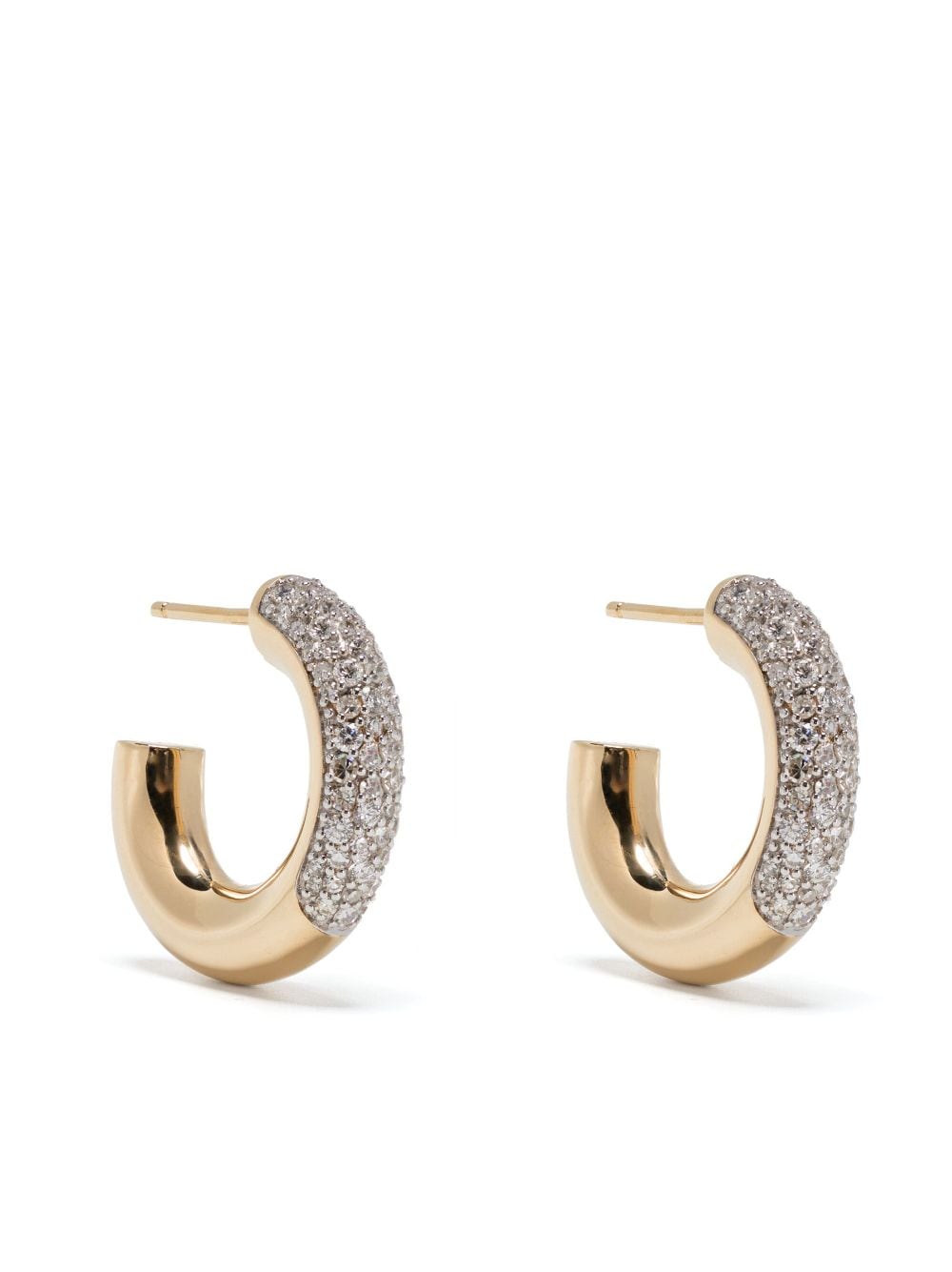Lucy Delius Jewellery 14kt Gelbgoldcreolen mit Diamanten von Lucy Delius Jewellery