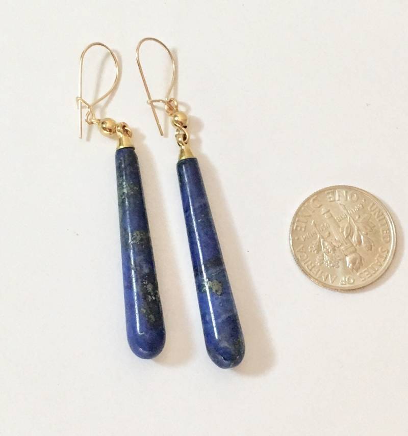 Vintage Lapis Lazuli Ohrringe Gold-Filled Brisuren, Lucy Isaacs Vintage Lapis Lazuli Ohrringe Gold-Filled Brisuren, Lucy Isaacs von LucyIsaacsJewelry