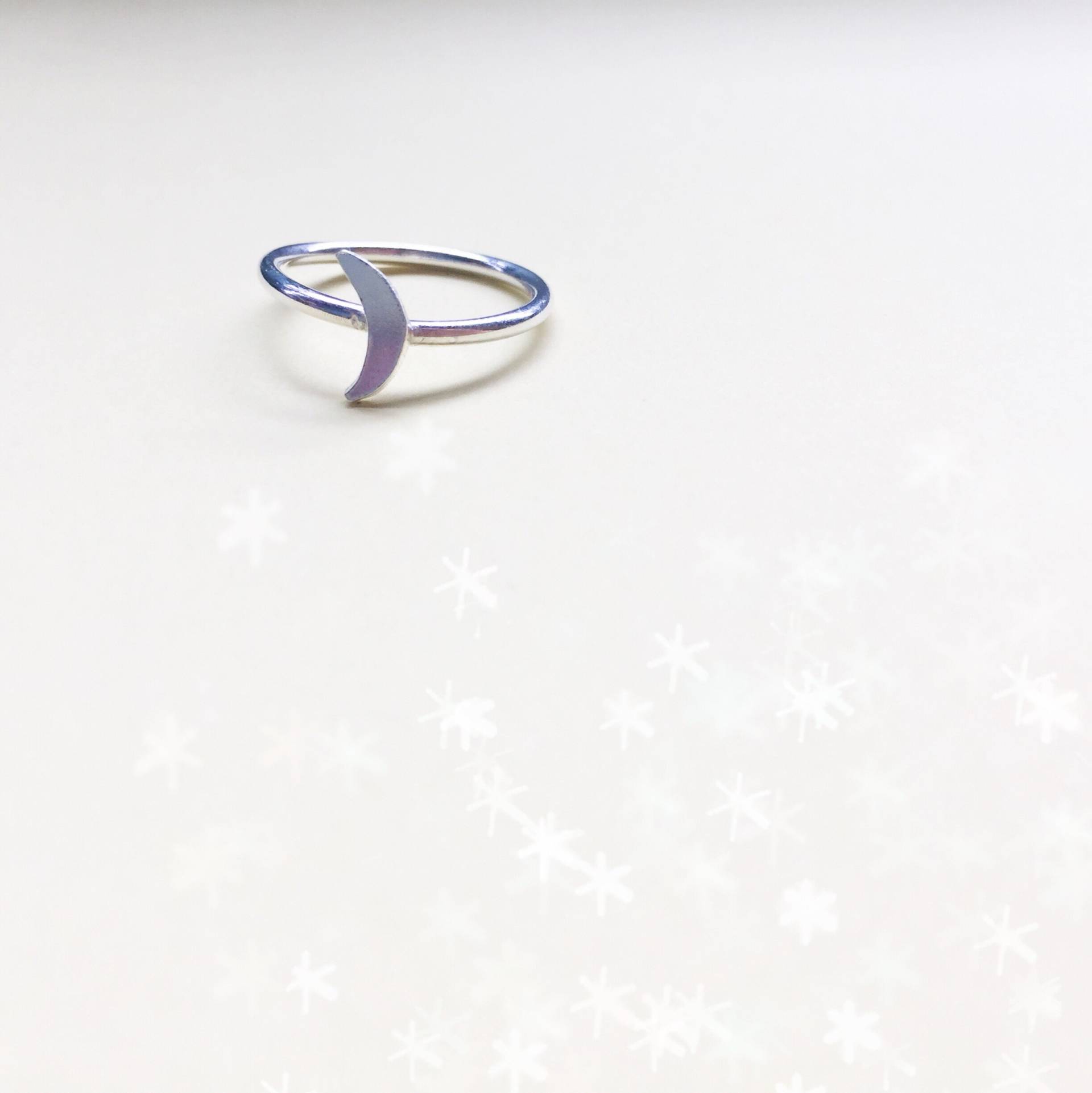 Halbmond Stapeln Ring Eco Silber Halbmond Stapeln Ring Eco Silber von LucyMayJeweller