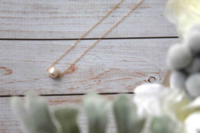 Süßwasserperlen Gold Filled Halskette von LucyMint