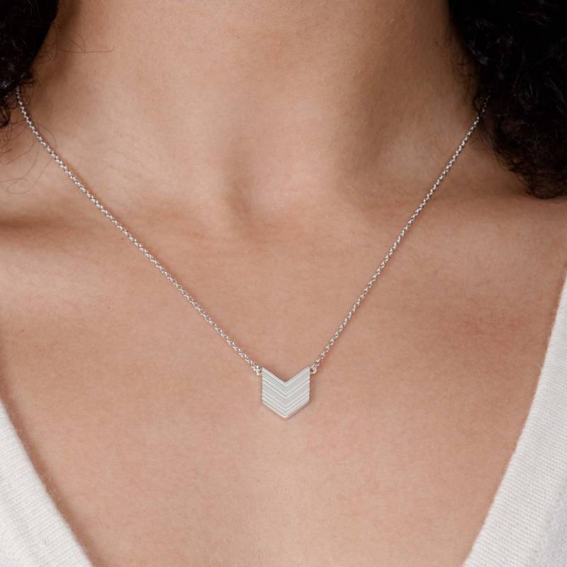 Art Deco Pfeil Anhänger in Silber, Gold Oder Roségold - Designer Schmuck Design Halskette, Halskette von LucyQuartermaineltd