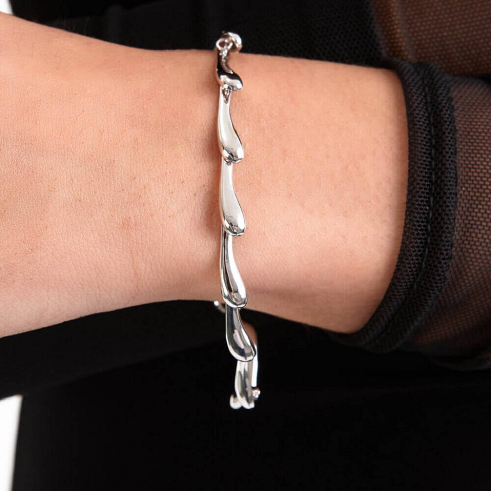 Drop Silber Armband, Jeden Tag Verstellbare Designer Schmuck, Einzigartige Armreif, Link Geschenke Drop Silber Armband, Jeden Tag Verstellbare Designer Schmuck, Einzigartige Armreif, Link Geschenke von LucyQuartermaineltd