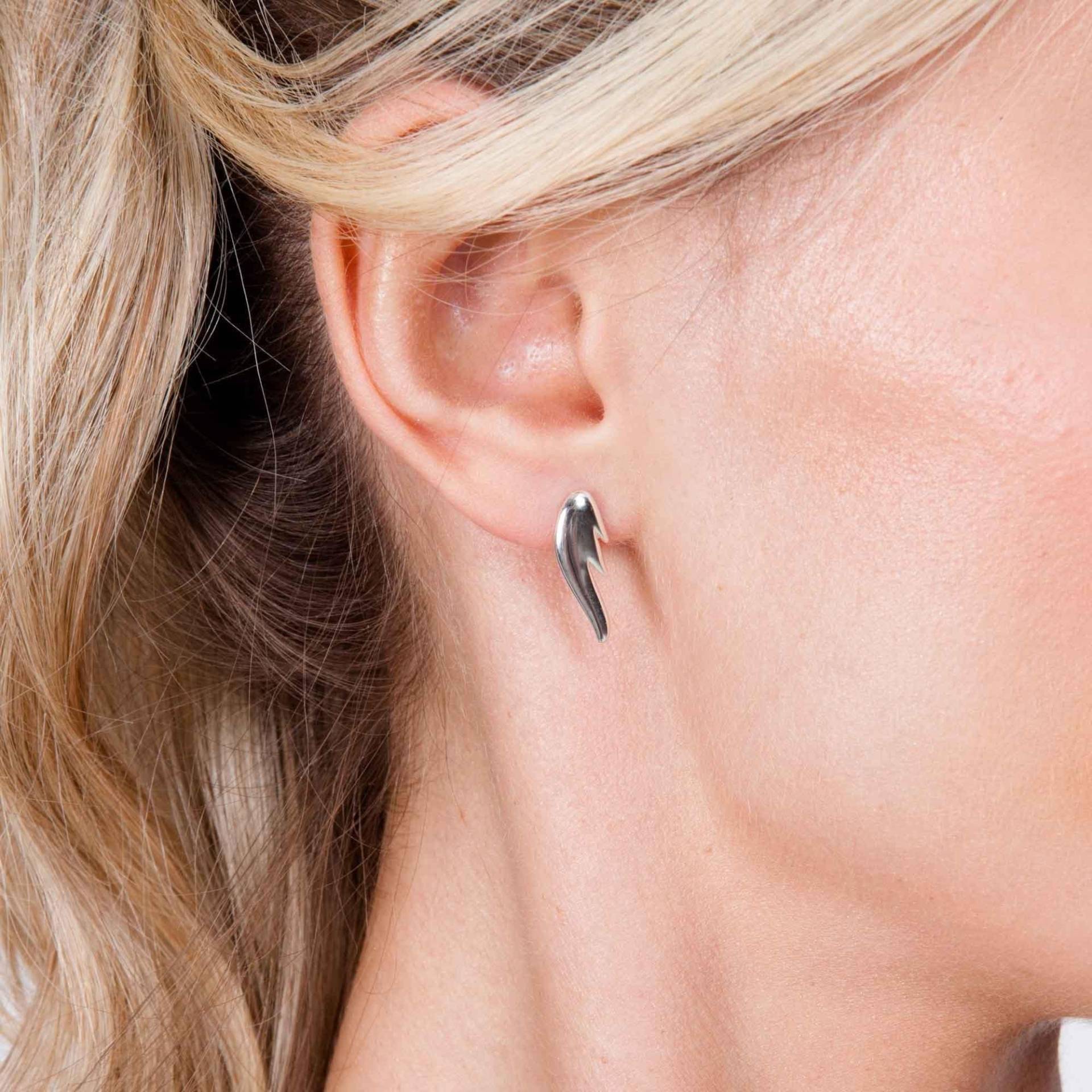 Elements Ohrstecker, Engel Flügel Einfache Silber Gothic Ohrringe, Tattoo Handgemachte Ohrstecker von LucyQuartermaineltd