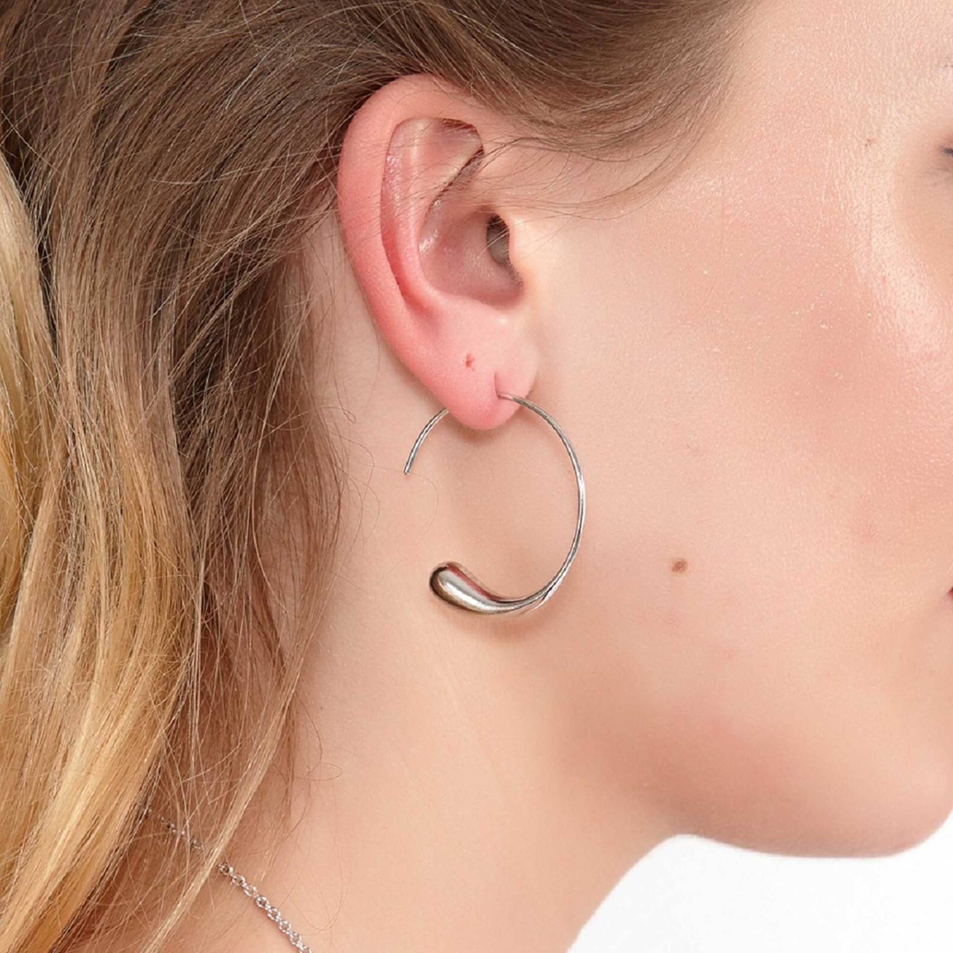 Große Luna Hoop Ohrringe, 925 Sterling Silber, Preisgekrönter Designer Schmuck, Jeden Tag Und Anlass Tragen, Mond Inspiration, Bestseller von LucyQuartermaineltd