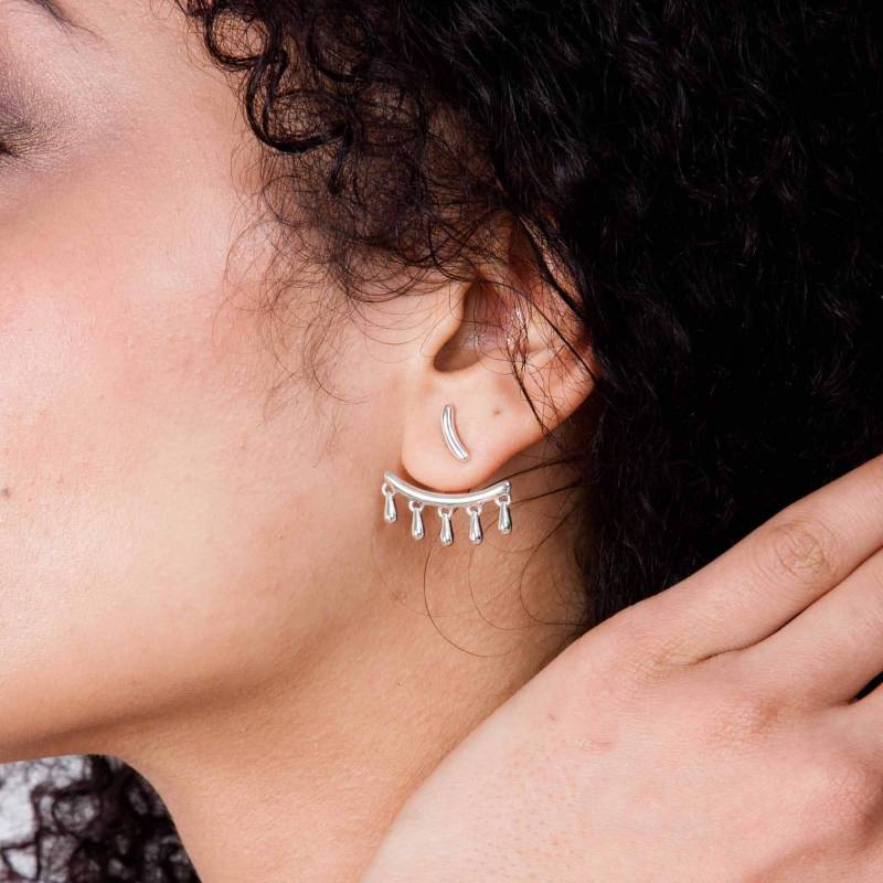 Moderne Silberohrringe, Silber Ohrschmuck, Alternative Ohrringe, Stilvolle Handgemachte Multi Wear Ohrringe von LucyQuartermaineltd