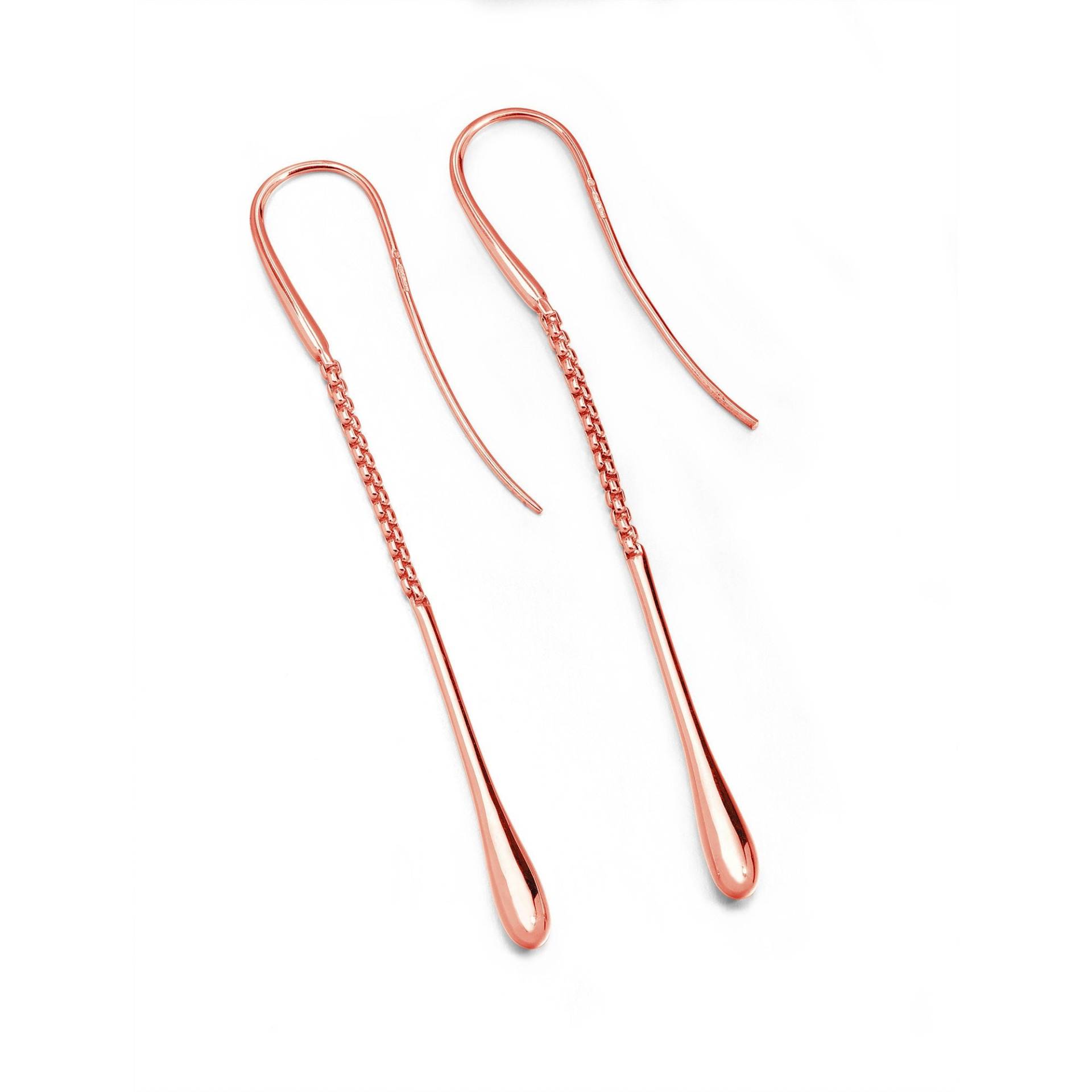 Rose Gold Vermeil Tropfen Ohrringe, Preisgekrönter Designer Schmuck, Alltag, Anlass, Luxus, Einzigartig, Stilvoll, Bestseller, Hirten Gauner von LucyQuartermaineltd