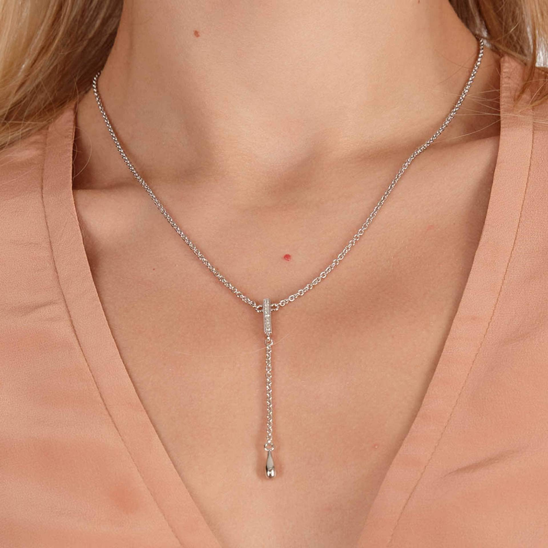 Tropfenförmige Anhänger Halskette Aus Sterling Silber Tropfenförmige Anhänger Halskette Aus Sterling Silber von LucyQuartermaineltd