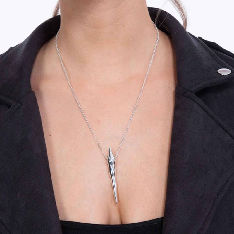 Voller Eiszapfen-Anhänger, Spike-Anhänger, Langer Eiszapfen-Anhänger An Silberkette, Kann Bei 18 Oder 24 "Handgemachte Designer-Halskette von LucyQuartermaineltd