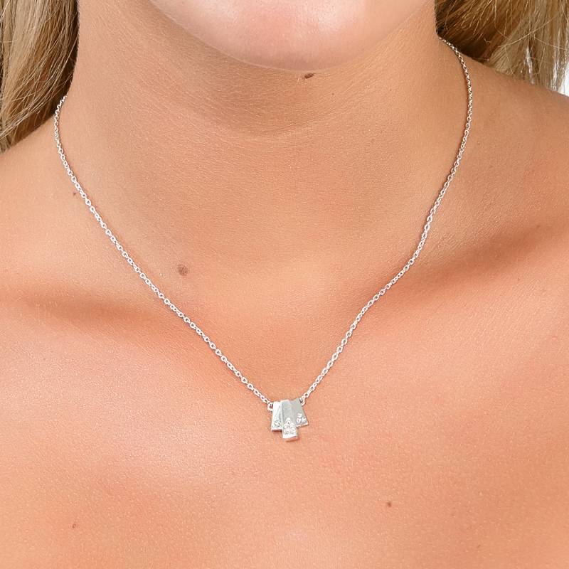 sterling Silber Art-Deco-Anhänger Halskette, Art-Deco-Dreifach-Schicht-Anhänger, Anhänger Halskette von LucyQuartermaineltd