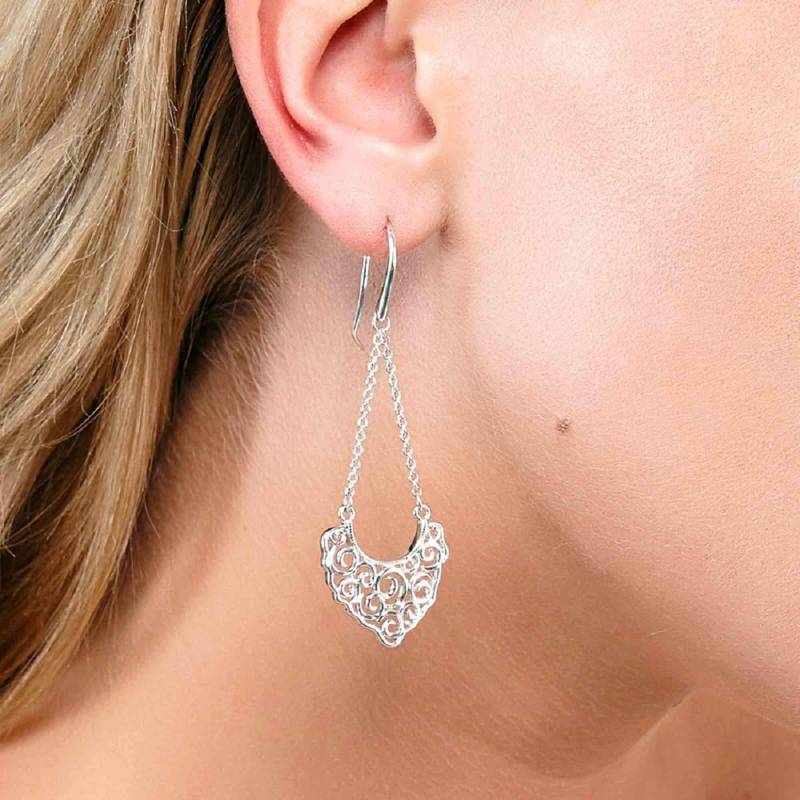 sterling Silber Filigree Tropfen Ohrringe sterling Silber Filigree Tropfen Ohrringe von LucyQuartermaineltd