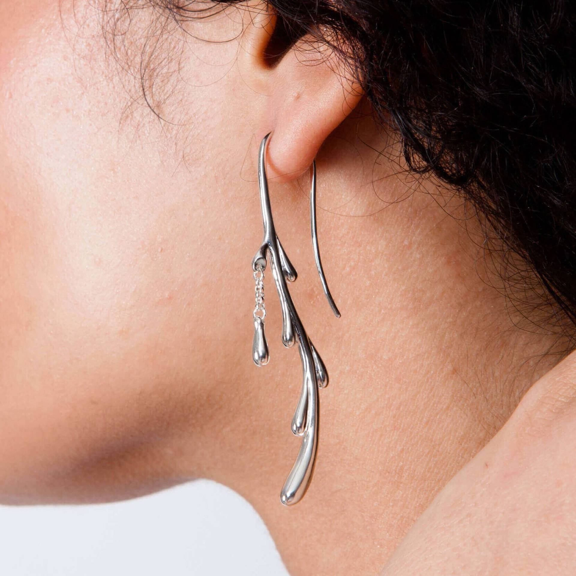 sterling Silber Hirtenstab Tropfende Ohrringe sterling Silber Hirtenstab Tropfende Ohrringe von LucyQuartermaineltd