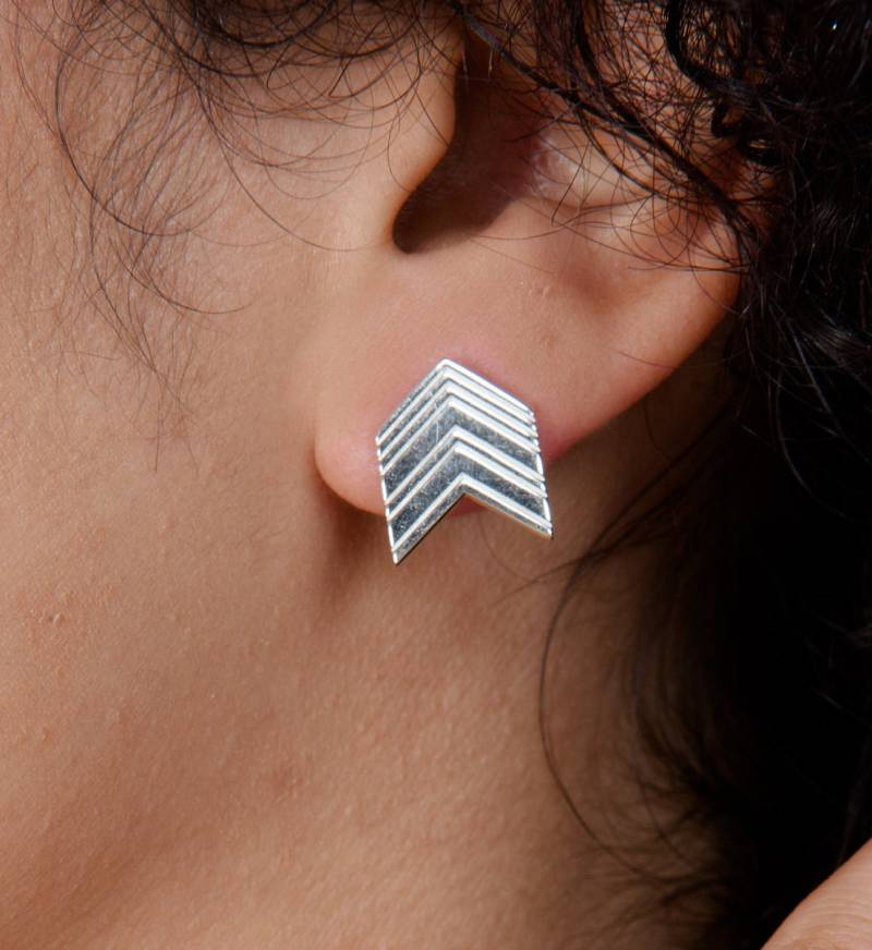 sterling Silber Ohrstecker, Art Deco Pfeil Ohrstecker von LucyQuartermaineltd
