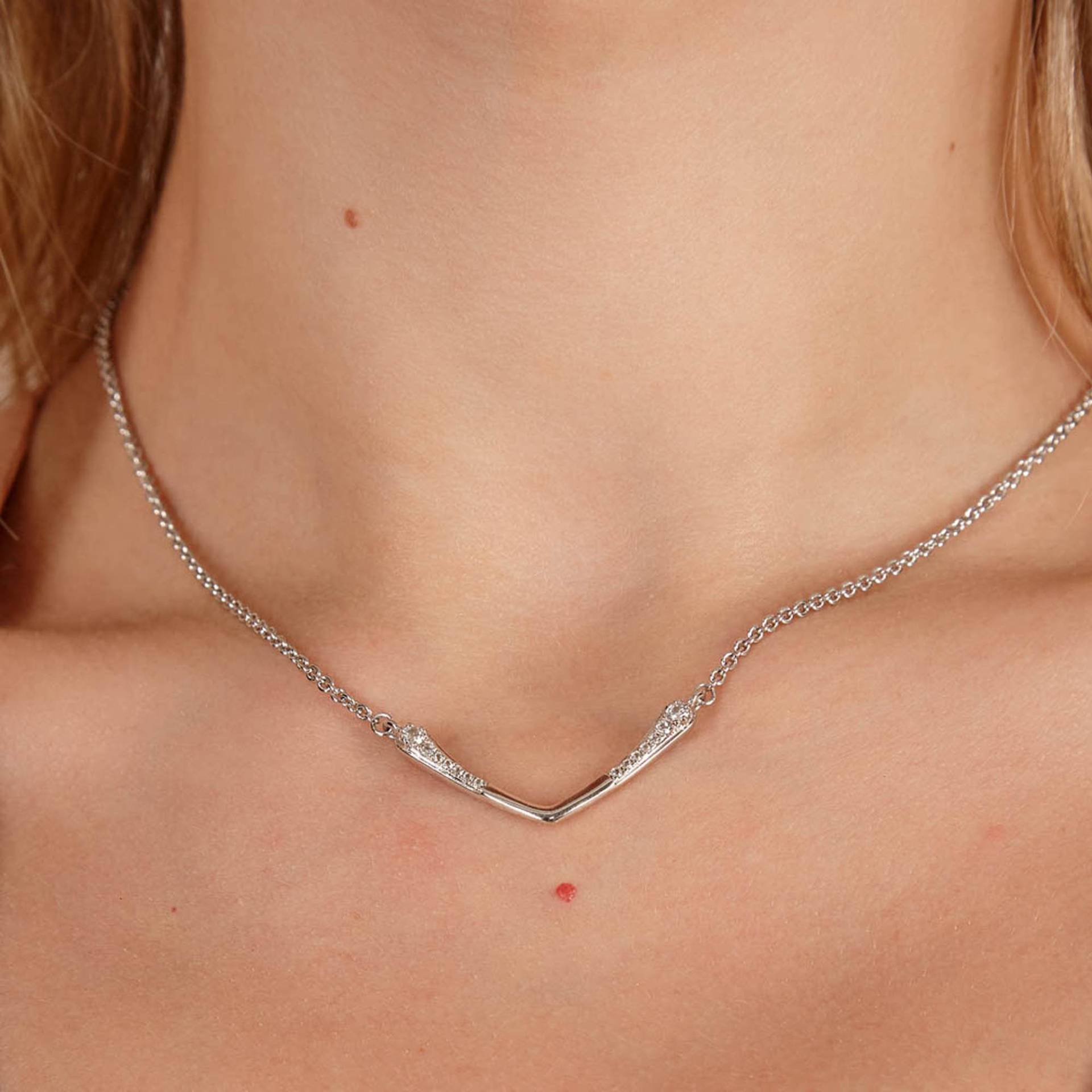 sterling Silber Tropfen V Anhänger Halskette Mit Weiß Topas sterling Silber Tropfen V Anhänger Halskette Mit Weiß Topas von LucyQuartermaineltd