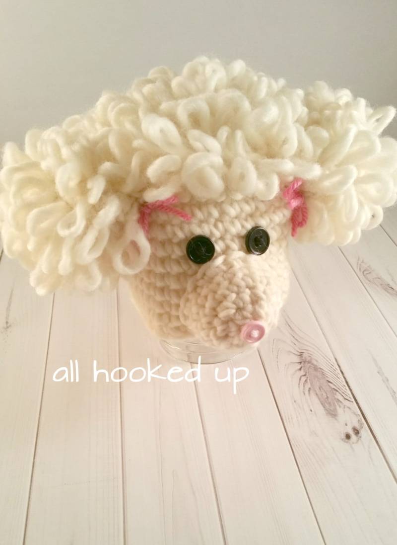 Pudel Mütze Häkeln Neugeborenes Welpen Kostüm, Fotorequisite von LucyTootCreations