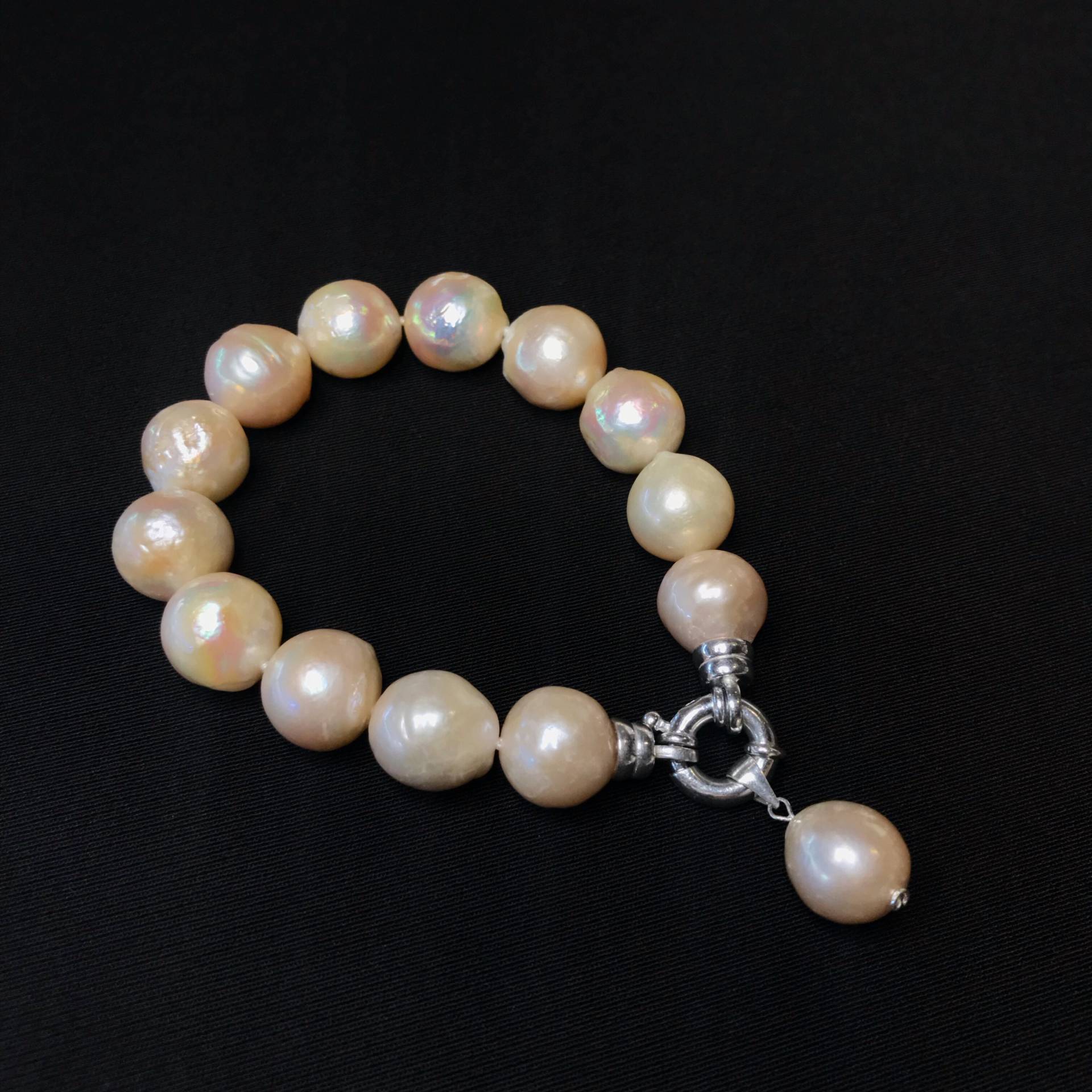 12-13mm Creme Barock Perlen Sterling Silberarmband 12-13mm Creme Barock Perlen Sterling Silberarmband von LucyandRoise
