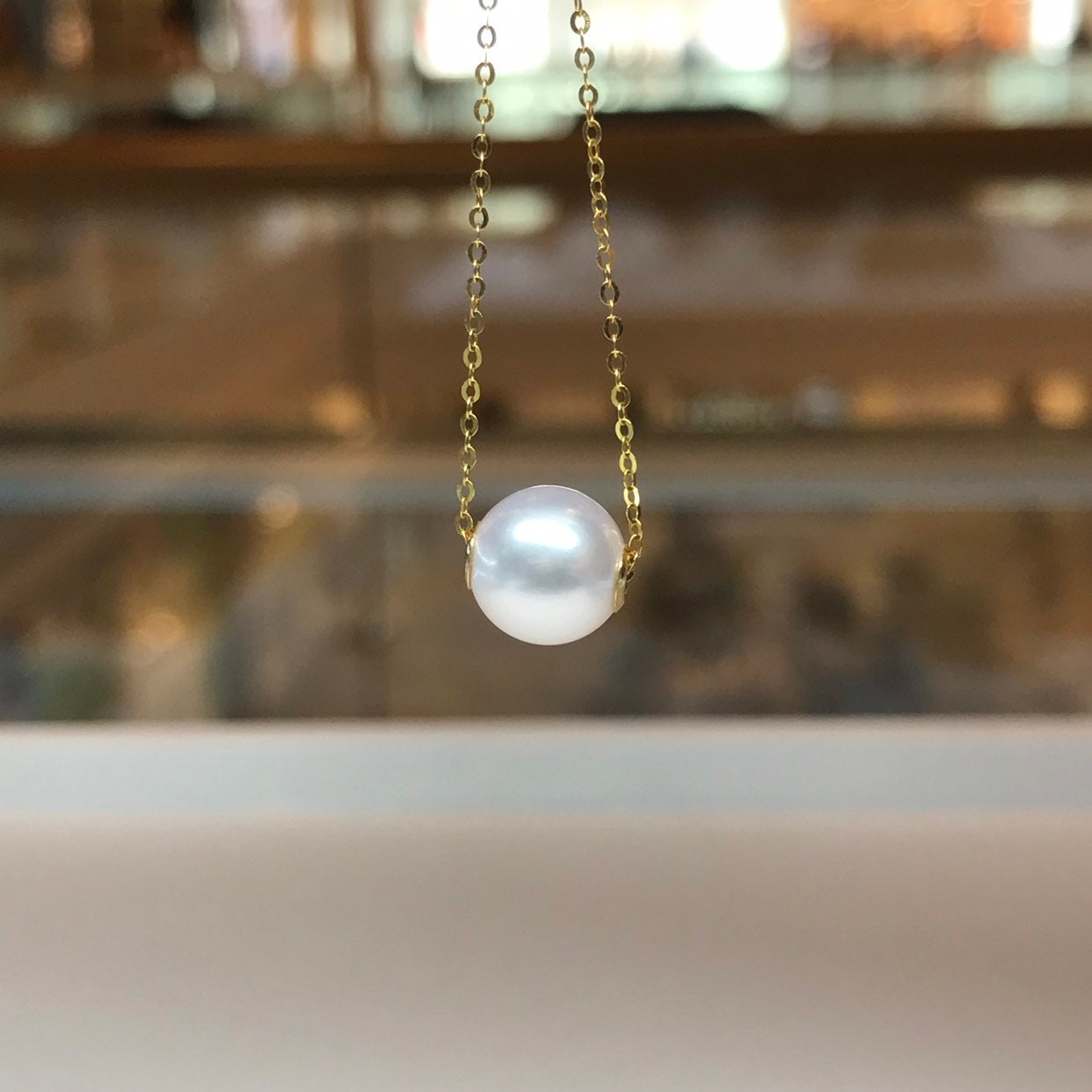 18K Gold Akoya Perle Einstellbar Halskette 18K Gold Akoya Perle Einstellbar Halskette von LucyandRoise