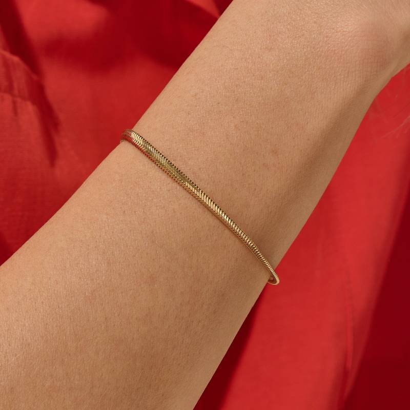 Gold Kettenarmband Für Frauen, 14K Herringbone Kette, Massivgold Armband, Echtgold Stapel Schmuck Geschenk Armband Gold Kettenarmband Für Frauen, 14K Herringbone Kette, Massivgold Armband, Echtgold Stapel Schmuck Geschenk Armband von LucysFineJewelry