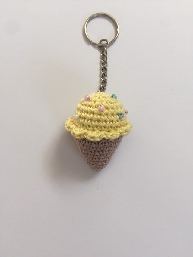 Gehäkelter Anhänger, Schlüsselanhänger, Eis, Amigurumi, Kawaii Ice Cream Crochet Gehäkelter Anhänger, Schlüsselanhänger, Eis, Amigurumi, Kawaii Ice Cream Crochet von LucysKawaiiShop