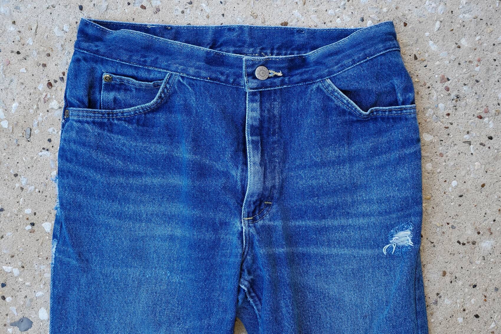 Vintage Lee Jean Distressed Jeans Boyfriend Made in Usa Größe 30 Taille von LucysVintage72