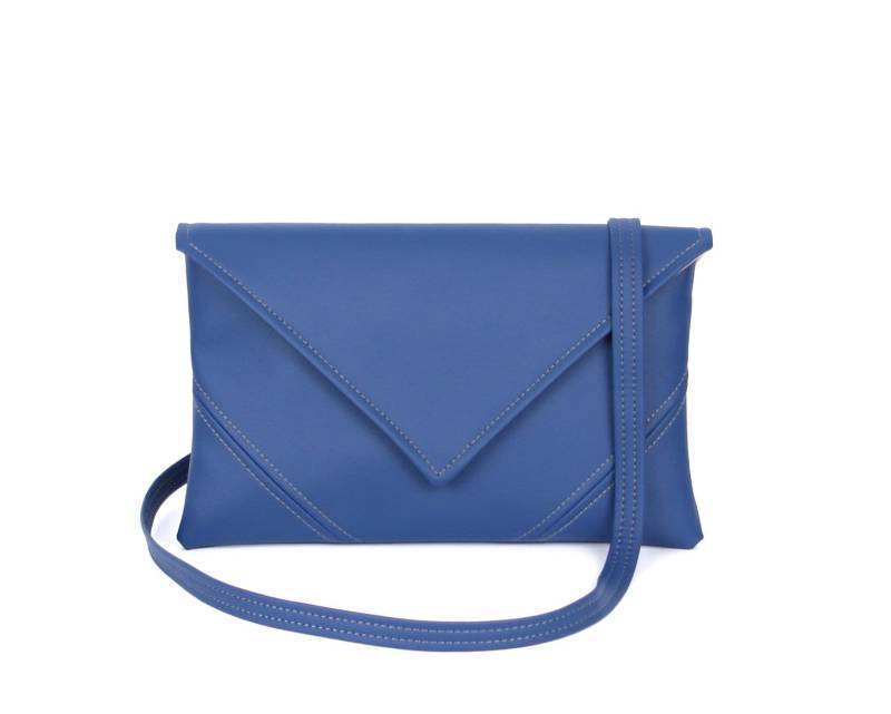 Marine Vegan Leder Crossbody Bag Handgemachte Clutch Geldbörse von LudaMelnick