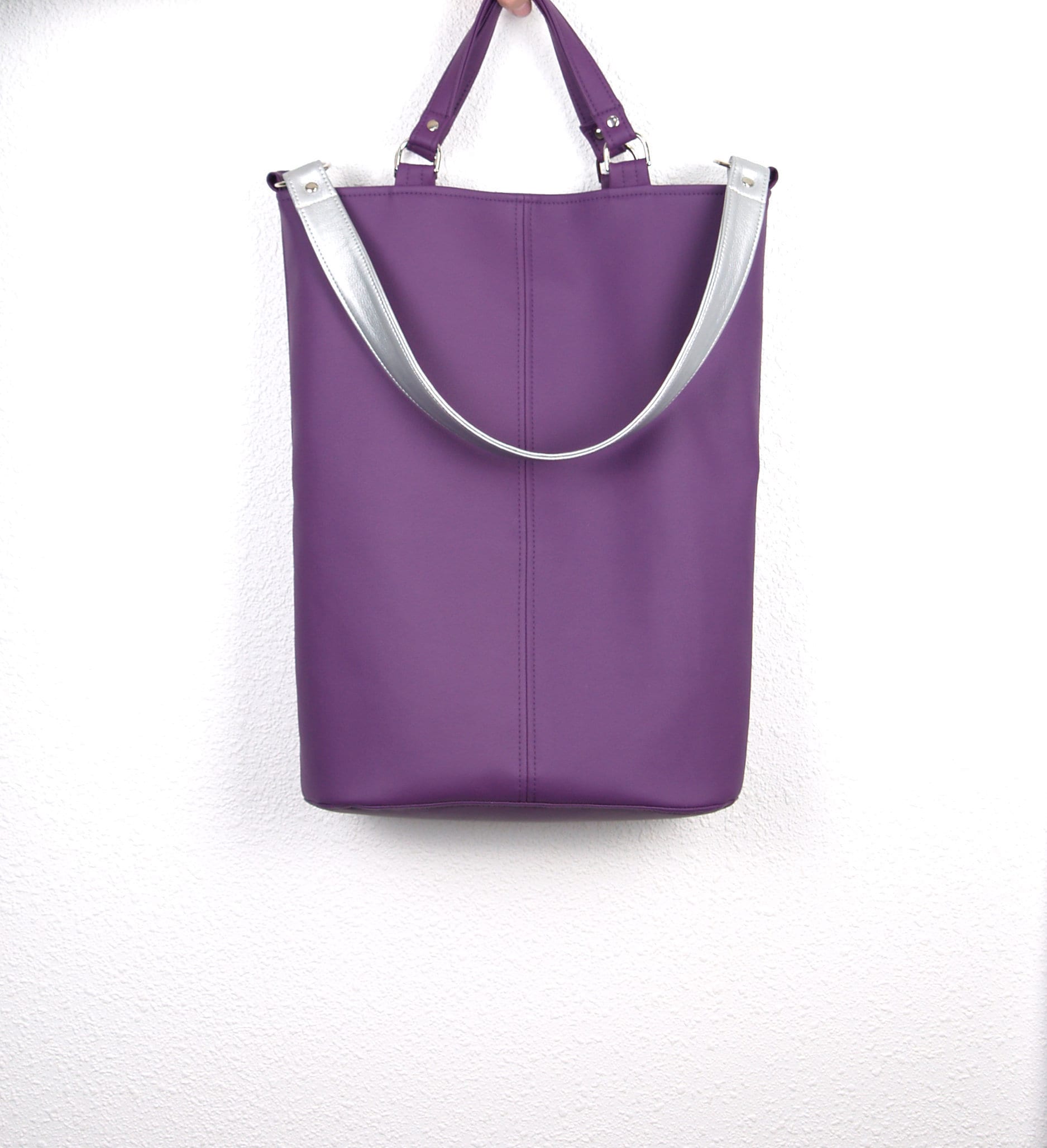 Tote Bag, Vegane Ledertasche, Große Leder Bucket Bag Für Frauen, Laptop Tasche, Custom Vegan von LudaMelnick