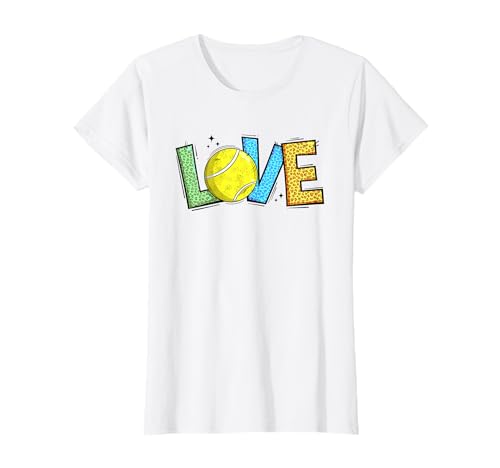Love Tennis Leopardenmuster Tennis Mädchen Tennisspielerin T-Shirt Love Tennis Leopardenmuster Tennis Mädchen Tennisspielerin T-Shirt von Ludana Tenniskleidung