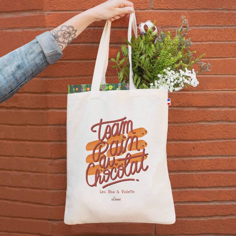 Personalisierte Team Pain Au Chocolat-Einkaufstasche, Einkaufstasche, Hochwertige Einkaufstasche Aus 100 % Bio-Baumwolle Personalisierte Team Pain Au Chocolat-Einkaufstasche, Einkaufstasche, Hochwertige Einkaufstasche Aus 100 % Bio-Baumwolle von Ludilabel