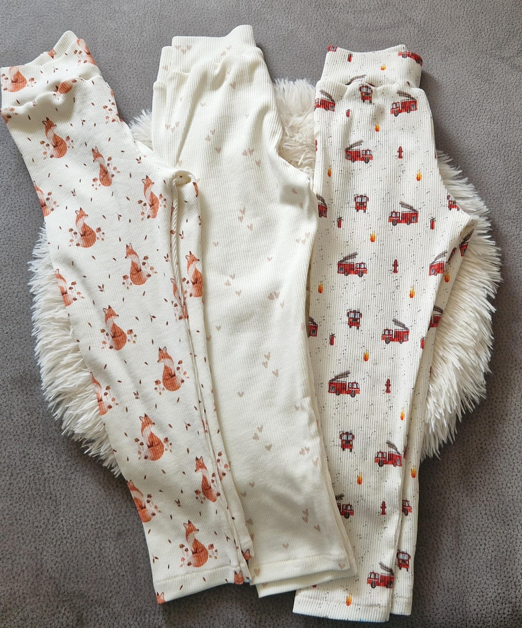 Leggins in Verschiedenen Farben Und Motiven, Versch. Größen, Doppelgröße, Bauchbündchen, Rippjersey, Mädchenleggins, Jungenleggins von LudmillasShop