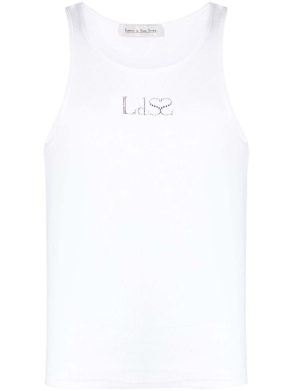 Ludovic de Saint Sernin Tanktop mit Strass-Logo - Weiß von Ludovic de Saint Sernin