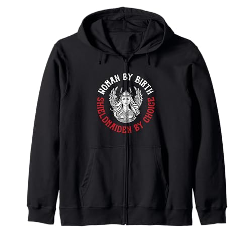Woman by Birth - Shieldmaiden by Choice Wikinger Design Kapuzenjacke Woman by Birth - Shieldmaiden by Choice Wikinger Design Kapuzenjacke von Ludus Geschenkideen coole Styles für Sie und Ihn