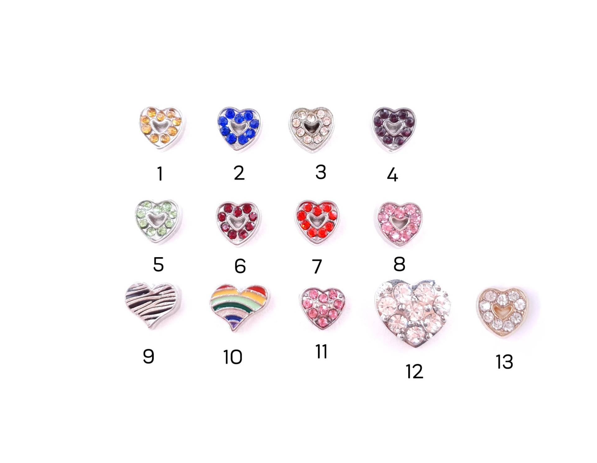 Charm, Herz, Zirkonia, Floating Charms, Zum Befüllen, Medaillon, Silber, Gold, Rot, Weiß, Grün, Blau, Gelb, Rosa, Pink, Regenbogen, Zebra Charm, Herz, Zirkonia, Floating Charms, Zum Befüllen, Medaillon, Silber, Gold, Rot, Weiß, Grün, Blau, Gelb, Rosa, Pink, Regenbogen, Zebra von LueLDesign