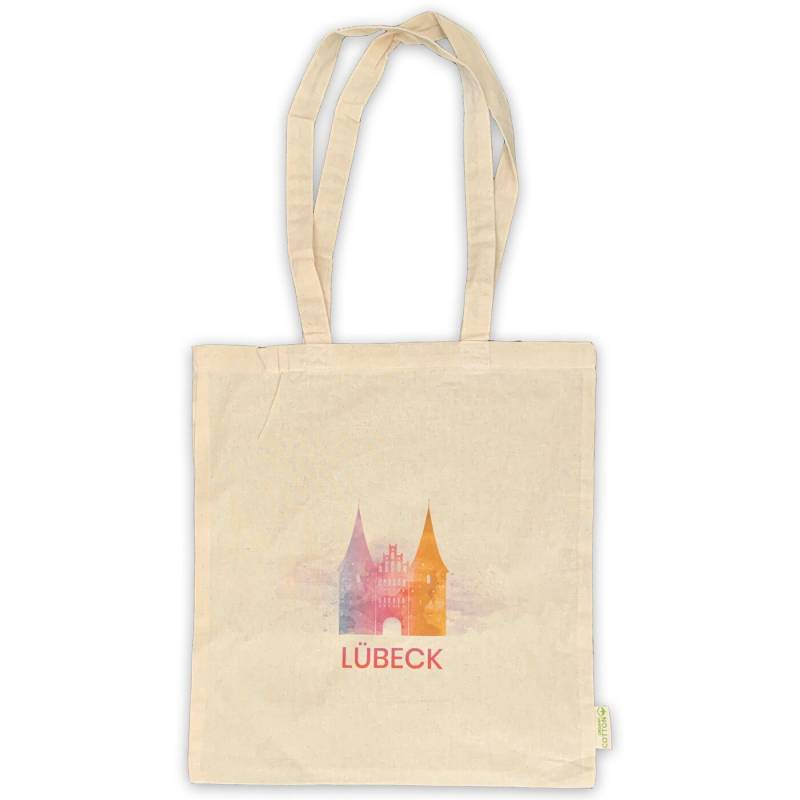 Holstentor Watercolor Baumwolltasche von LuebeckPlacesShop