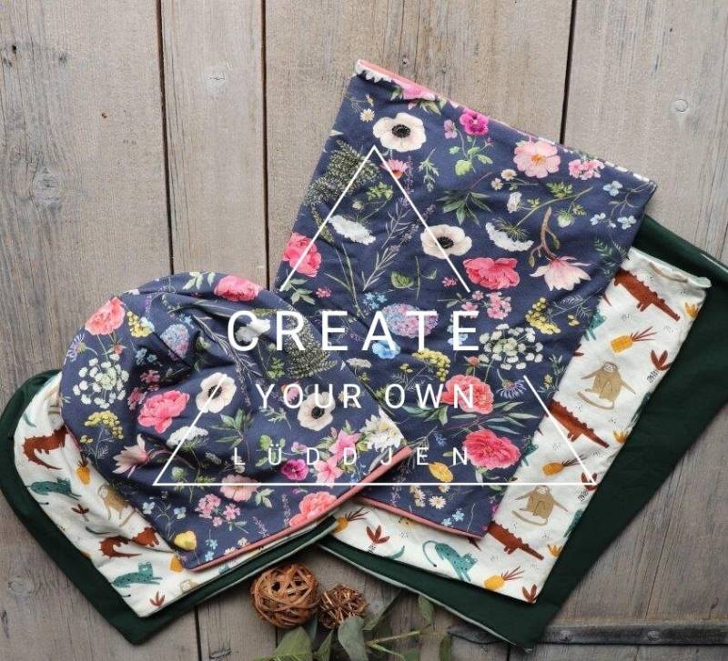 Lüddjen - Set Mütze/Beanie Zweilagig Mit Passendem Loop Baukasten Mami, Papa &me von Lueddjen