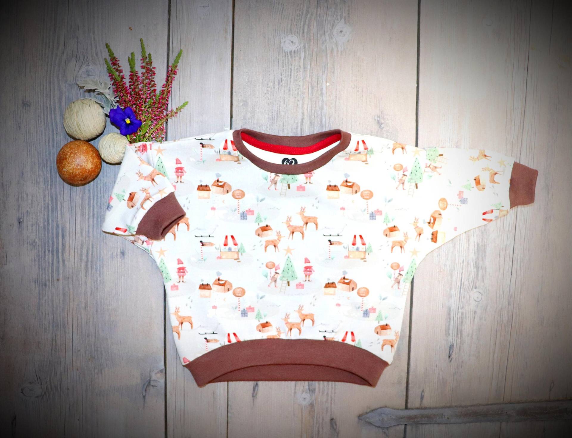 Lüddjen Sweater/Weihnachten Pullover Oversized Mit Rentieren Und Wichteln Für Babies Kleinkinder von Lueddjen