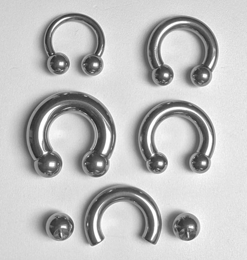 Extrem Piercing Hufeisen Ring Bcr Prinz Albert Deutsche Piercingmanufaktur Xl 316L Pa Prince Circular Barbell Größen Wählbar Unisex von LuederitzDesign