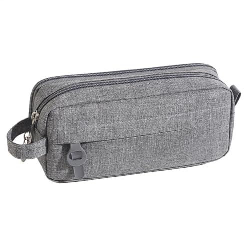 Lueear Federmäppchen, Schreibwaren-Organizer-Tasche mit Reißverschluss, großes Fassungsvermögen, ästhetischer Schulbedarf für und Mädchen, grau, Refer to Description, Uni von Lueear