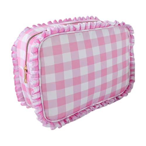 Lueear Kosmetiktasche – Make-up-Tasche mit Rüschen für Reisen, Kulturbeutel, multifunktional, Kosmetik-Aufbewahrungstasche für Damen, Mädchen, Fitnessstudio, Rucksackreisen, Alltag, Autoreisen, Urlaub Lueear Kosmetiktasche – Make-up-Tasche mit Rüschen für Reisen, Kulturbeutel, multifunktional, Kosmetik-Aufbewahrungstasche für Damen, Mädchen, Fitnessstudio, Rucksackreisen, Alltag, Autoreisen, Urlaub von Lueear