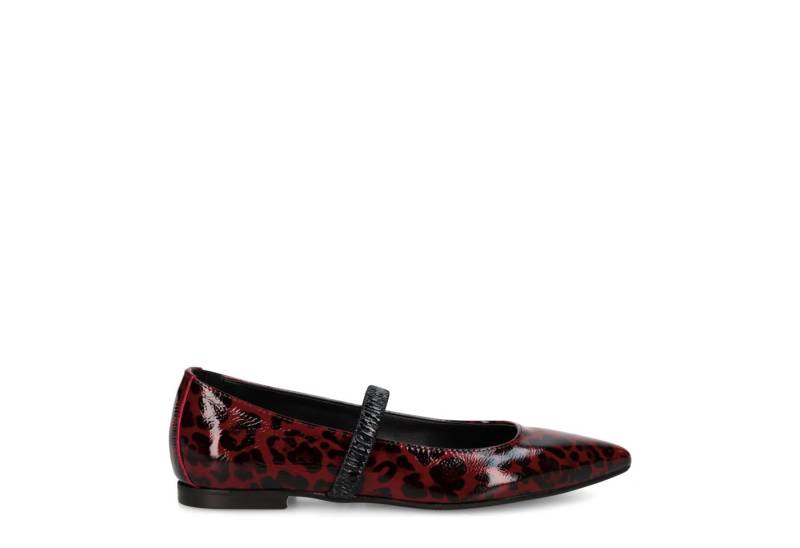 Lüke Schuhe Lüke Schuhe FAMMA AMARENA, Ballerina, Rot, Leo-Look, Damen Ballerina von Lüke Schuhe