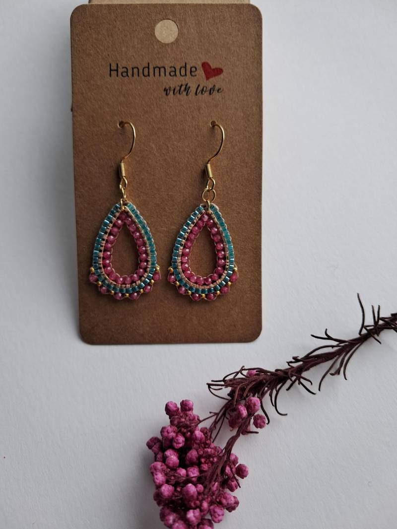 Handgemachte Perlenohrringe Aus Miyuki - Und Facettierten Glasperlen Handgemachte Perlenohrringe Aus Miyuki - Und Facettierten Glasperlen von LueniManufaktur