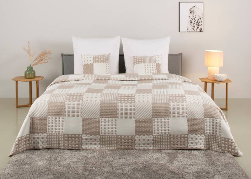 Lüttenhütt Tagesdecke "Gretje gesteppte Tagesdecke für Kinder, Tagesdecke im Patchwork-Design" von Lüttenhütt