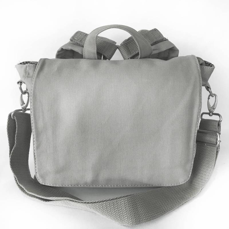 Taschenrohling Grau Canvastasche Zum Weiterverarbeiten Mit Karo Innenfutter von LuettenmaatMaterial