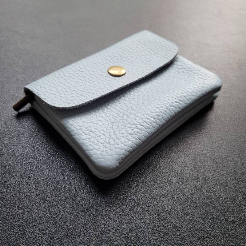 Echtleder Geldbörse/Hosentaschenportemonnaie "Beky" in Hellblau von LuettisDekoStudio