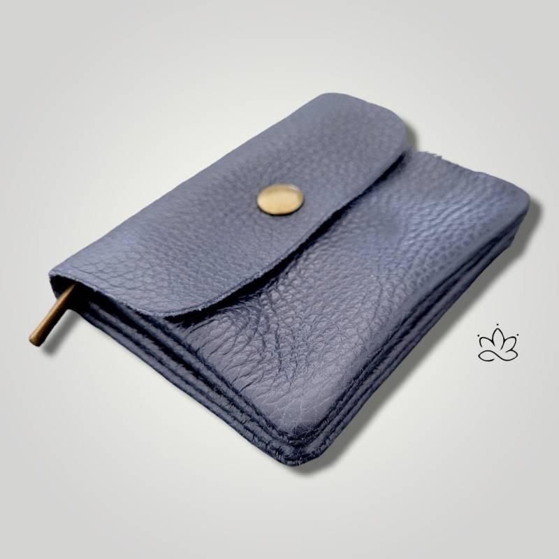 Echtleder Geldbörse/Hosentaschenportemonnaie "Beky" in Navy von LuettisDekoStudio