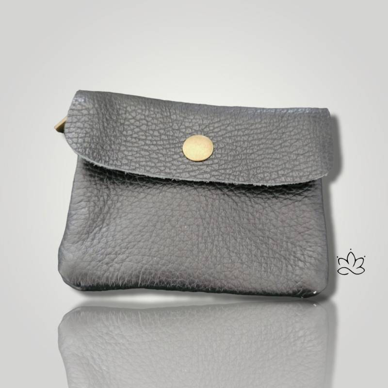 Echtleder Geldbörse/Hosentaschenportemonnaie "Beky" in Schwarz von LuettisDekoStudio